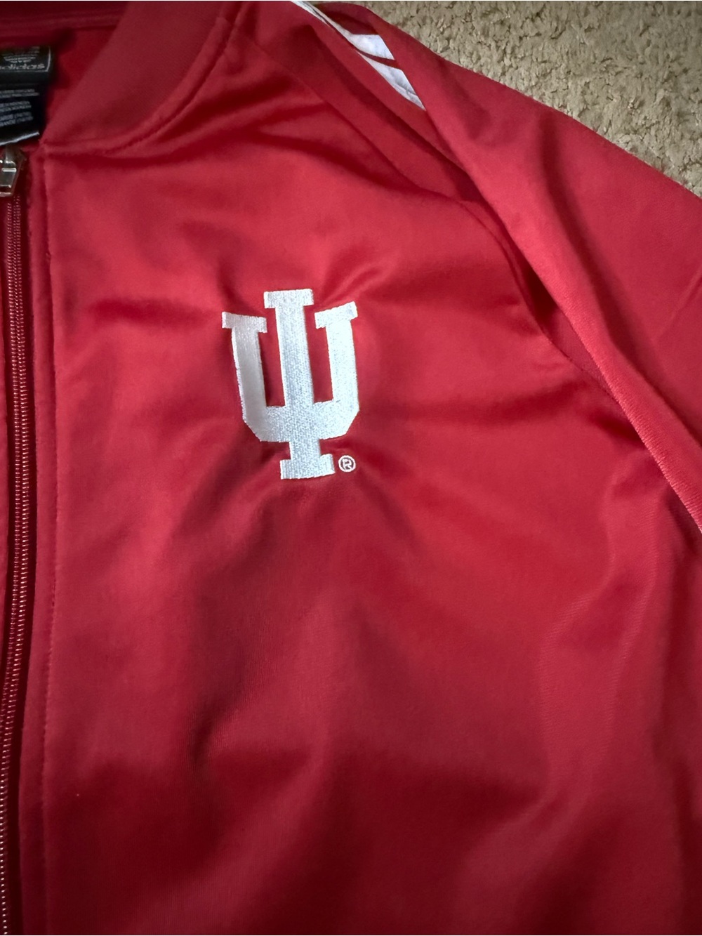 Youth Large 14-16 Adidas Indiana Hoosiers crimson red full-zip track jacket - Picture 4 of 7